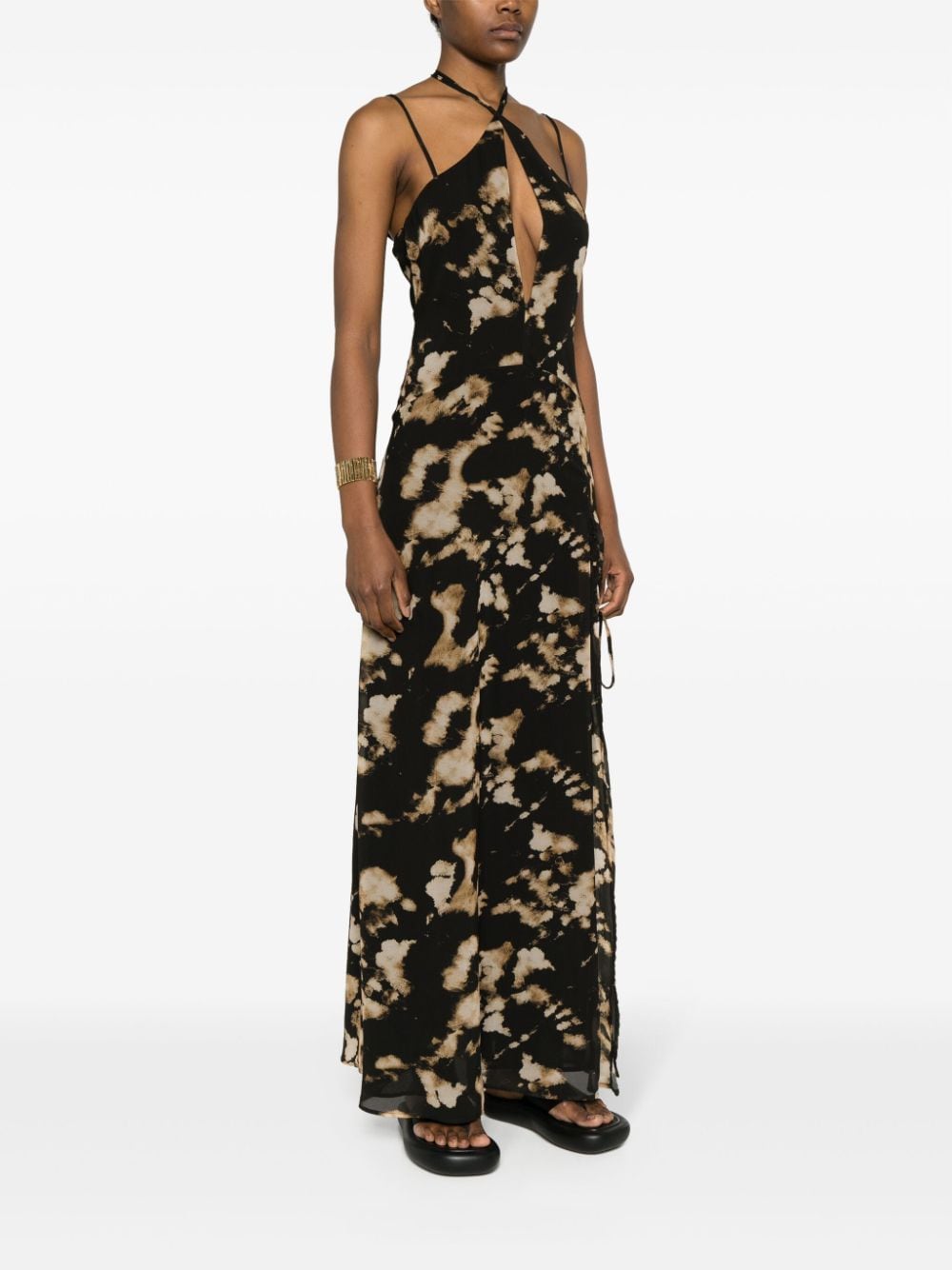 LIU JO Maxi-jurk met abstracte print Zwart