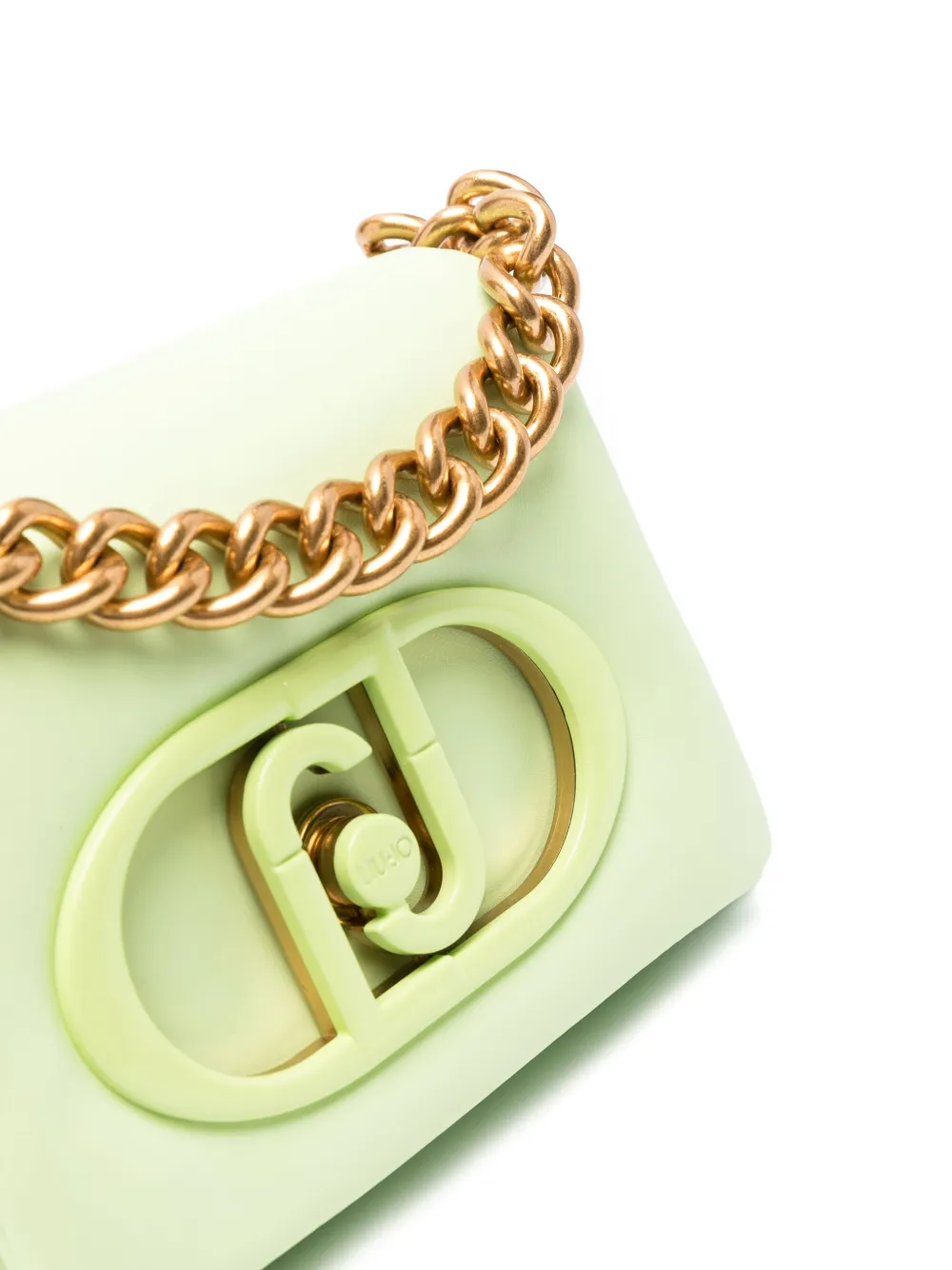 Shop Liu •jo Logo-plaque Padded Crossbody Bag In Green