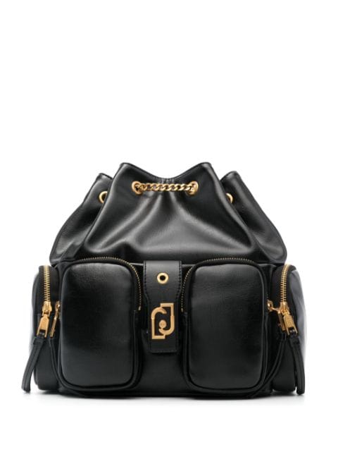 LIU JO logo-plaque faux-leather backpack