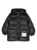 Mini Rodini logo-patch padded jacket - Black