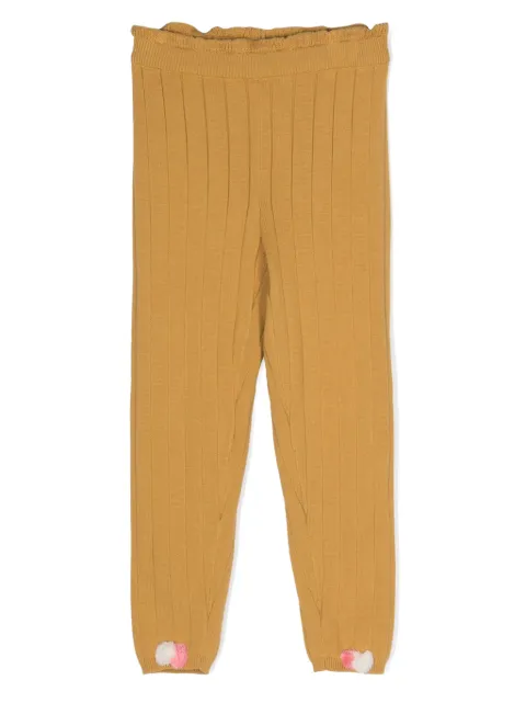 Louise Misha Moldavia pom-pom ribbed-knit trousers