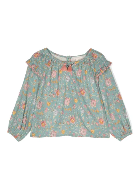 Louise Misha Iris floral-patterned cotton blouse