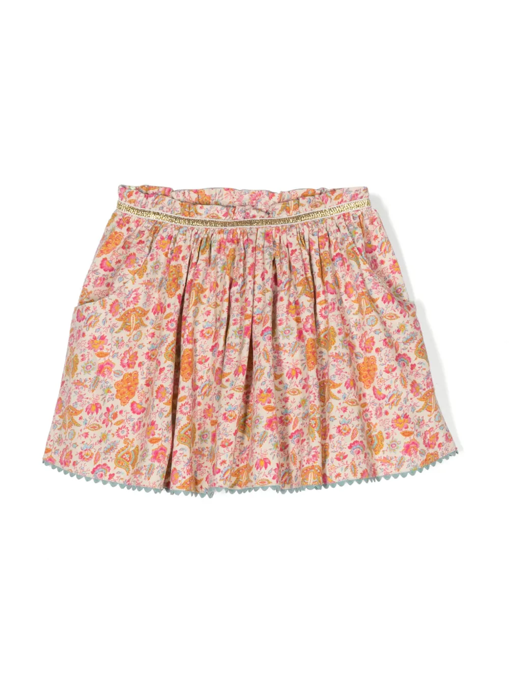 Louise Misha floral-pattern cotton miniskirt | Neutrals | Image 1