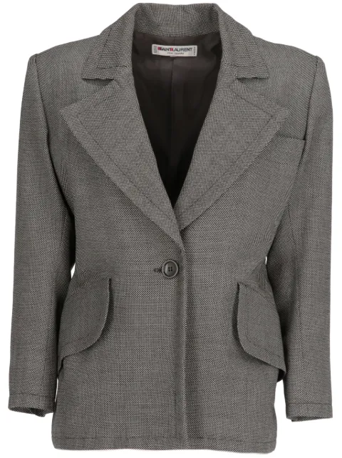 Saint Laurent Pre-Owned 1980 single-breasted wool blazer