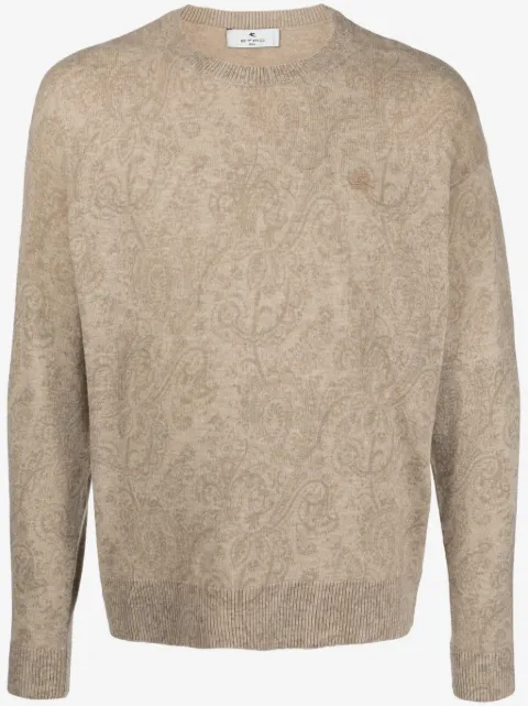 ETRO logo-embroidered wool jumper