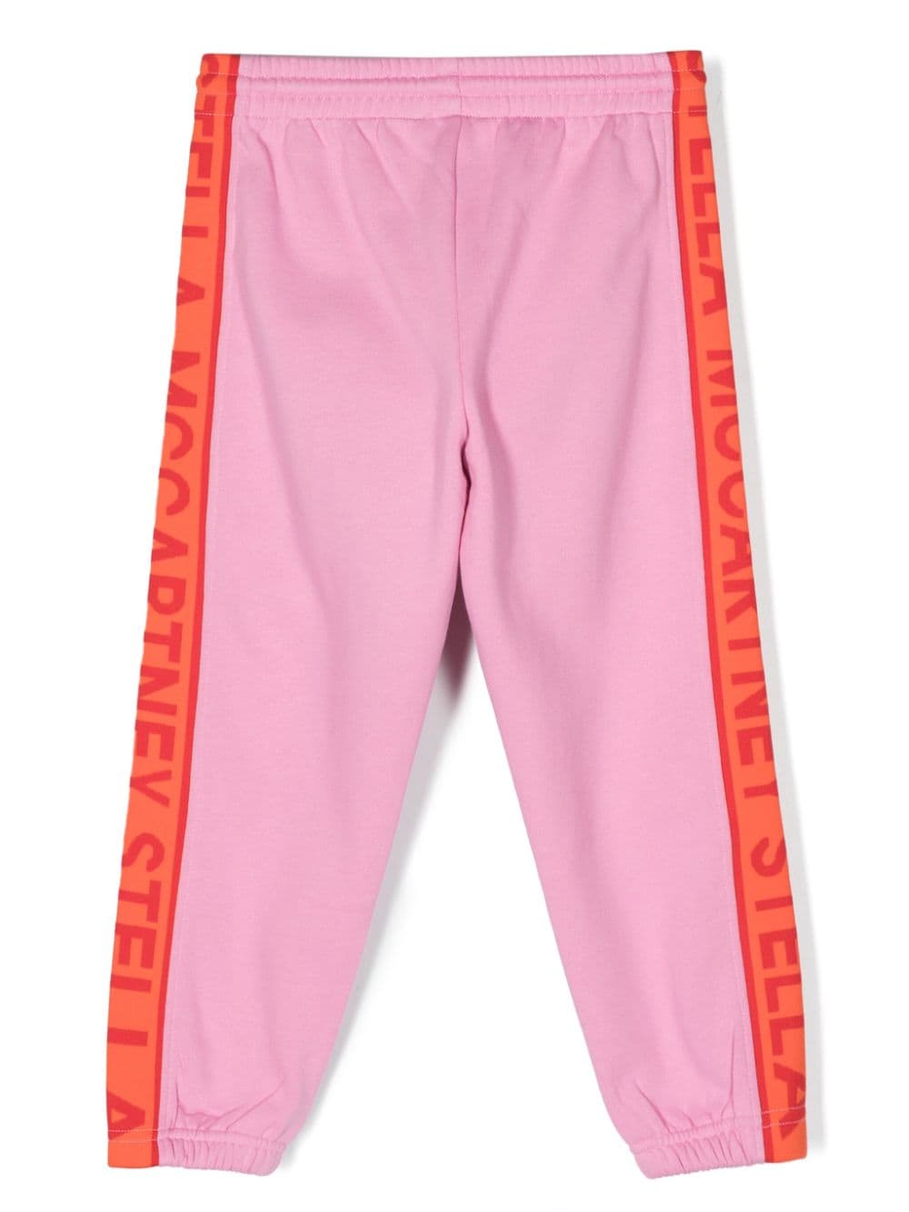 Shop Stella Mccartney Logo-print Tapered-leg Track Pants In Pink