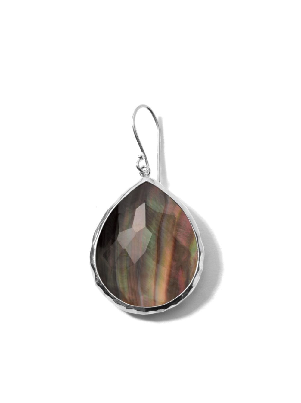 IPPOLITA sterling silver Rock Candy® Large Teardrop black shell earrings - Zilver