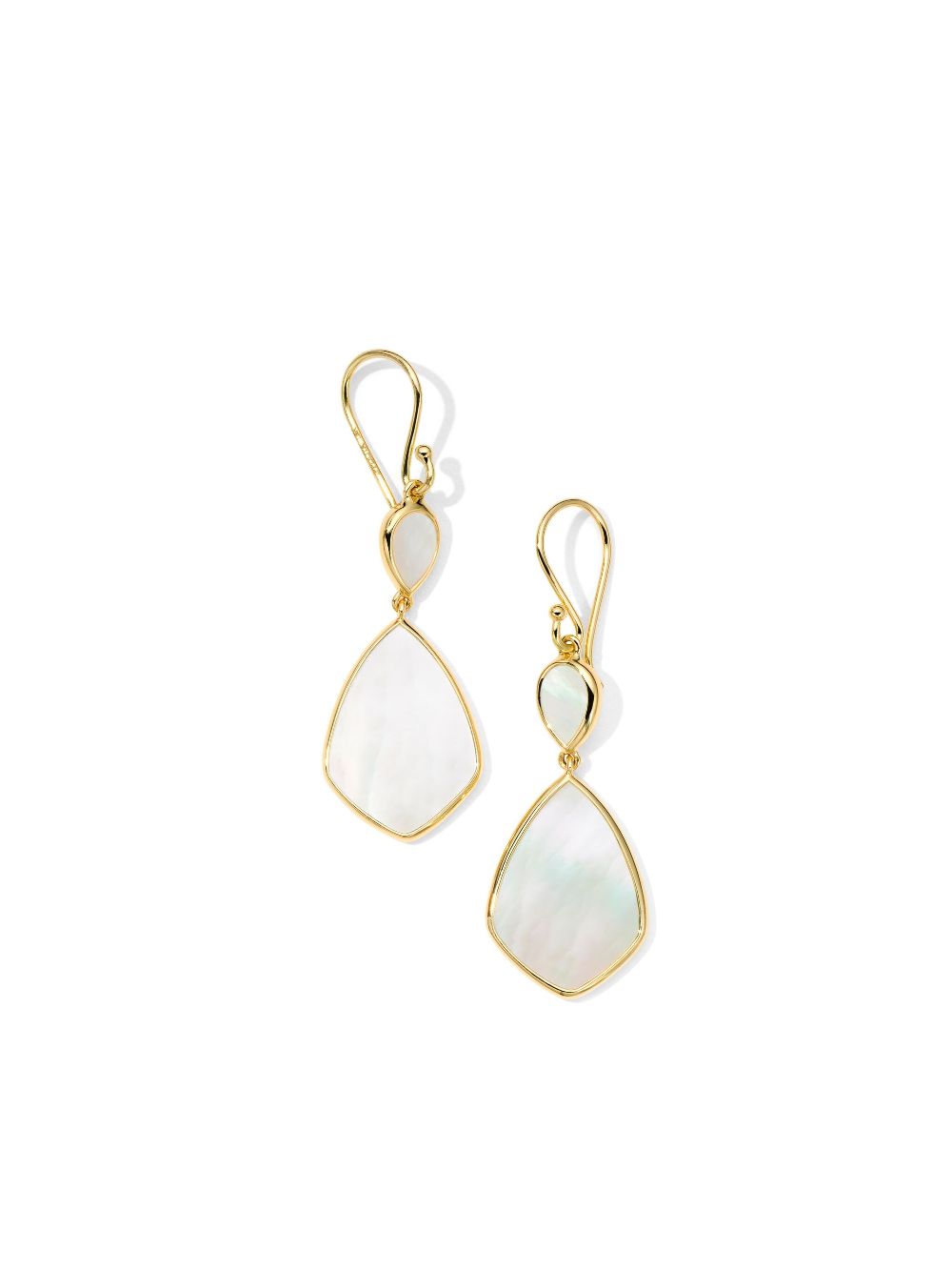 Shop Ippolita 18kt Yellow Gold Polished Rock Candy Small Snowman Mother-of-pearl Earrings