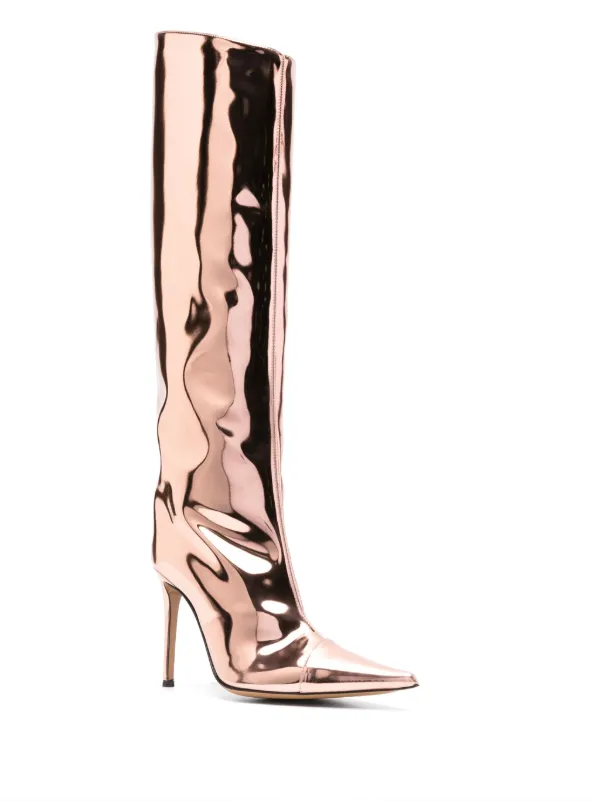 Rose gold hotsell thigh high boots