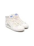 Golden Goose Kids Glitter high-top leather sneakers - White