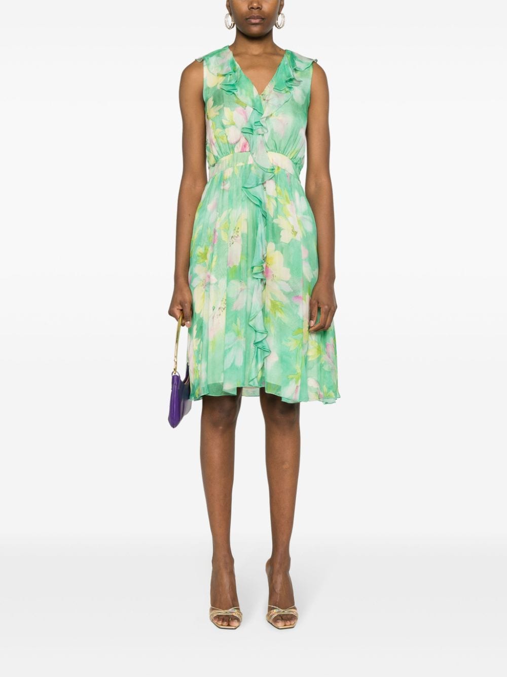 LIU JO floral-print mini dress - Groen