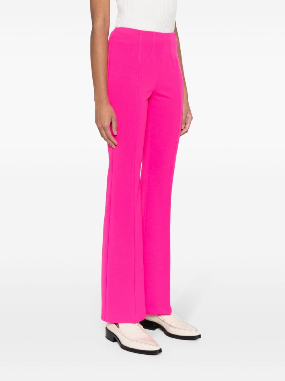 Shop Liu •jo Flared Tailored Trousers In Pink