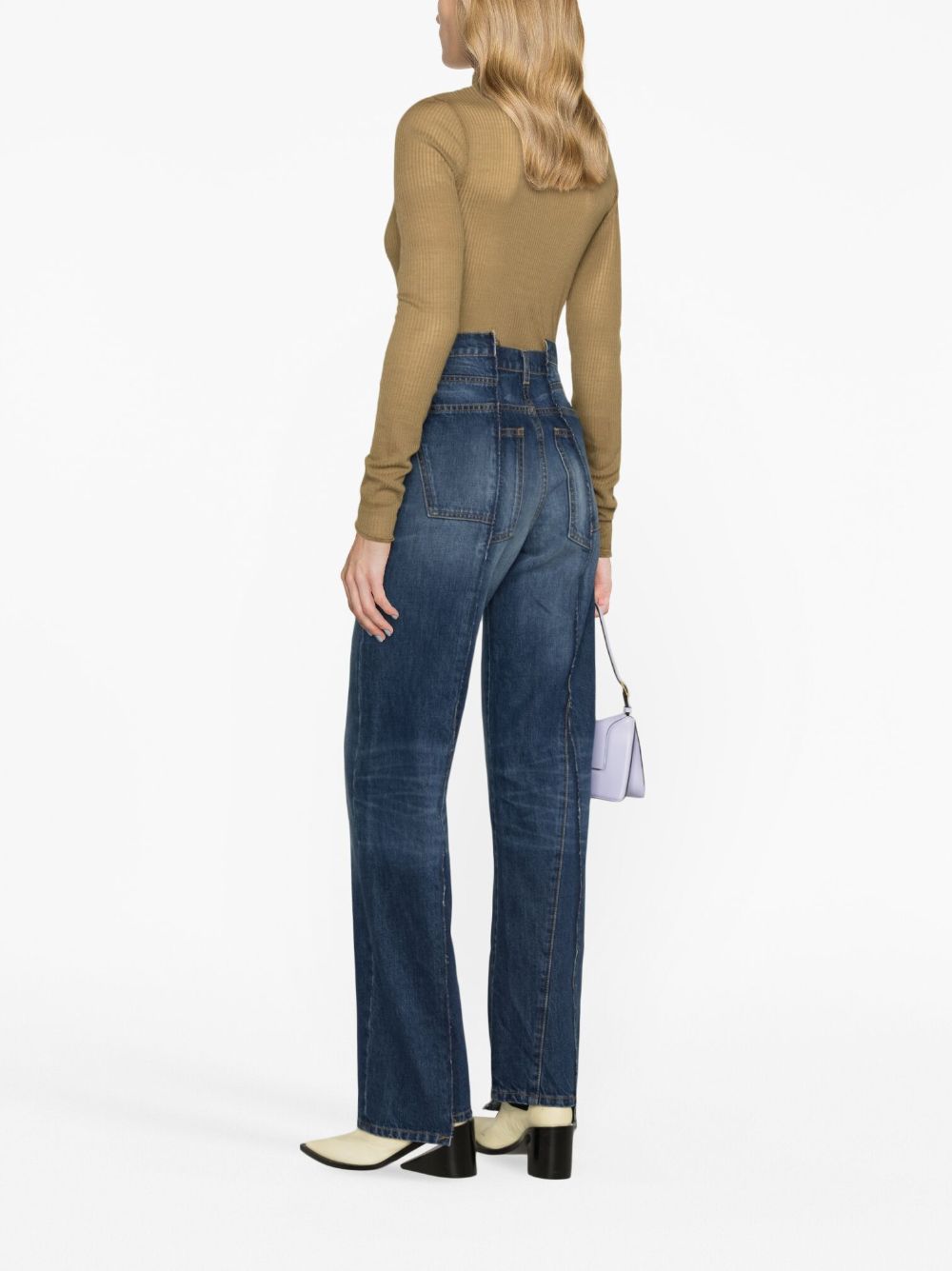 Victoria Beckham Deconstructed seam-detail Jeans - Farfetch