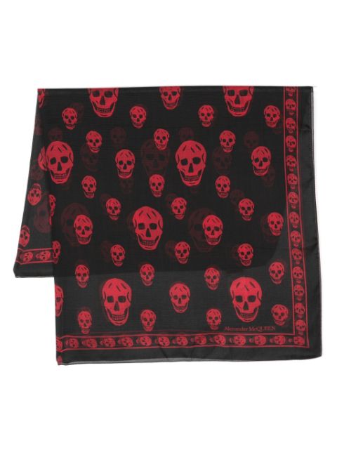 Alexander McQueen skull-print silk scarf Women