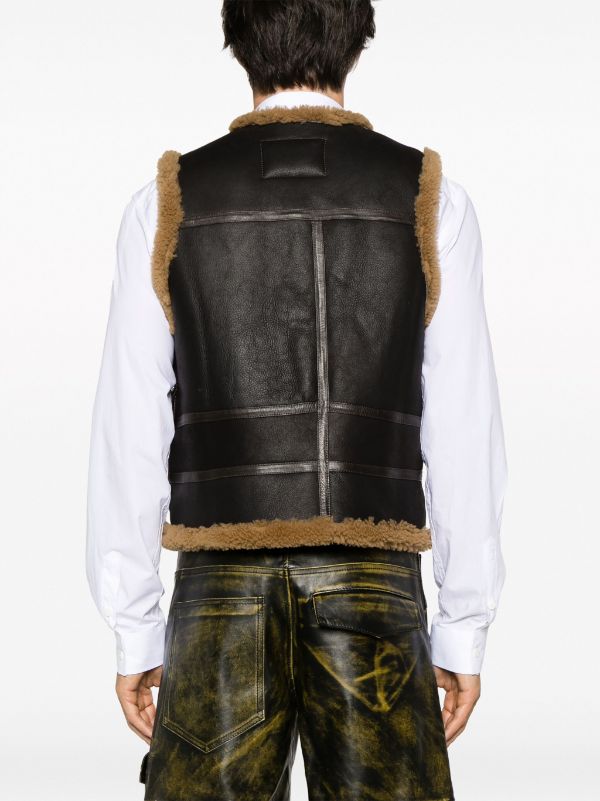 Martine Rose faux-shearling Trim Wrap Vest - Farfetch