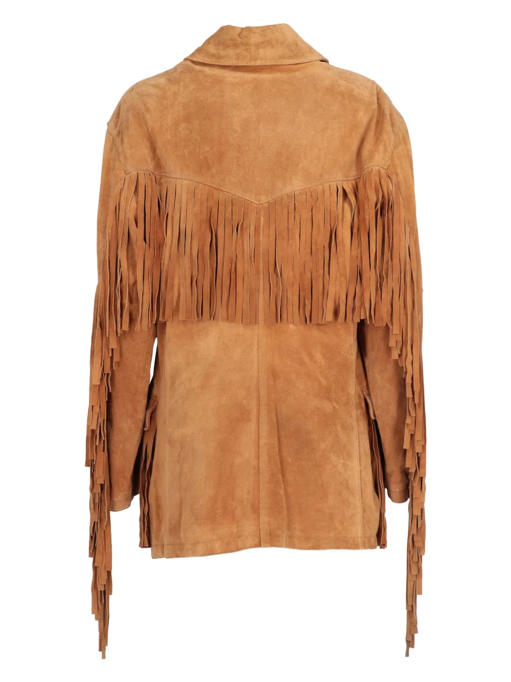 Moschino Pre-Owned 2000 fringed suede jacket - Bruin