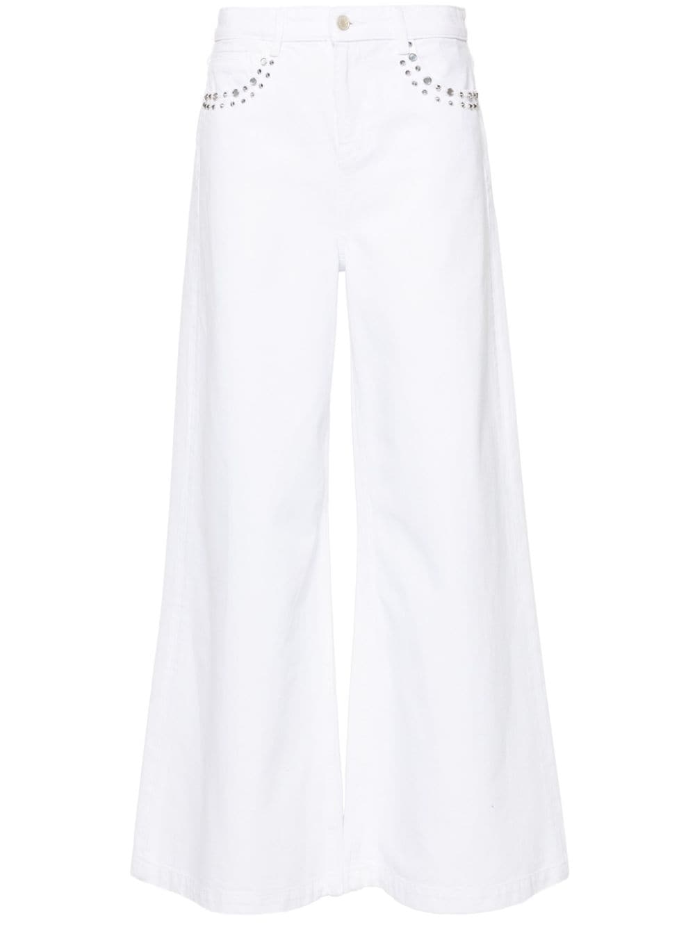 Liu •jo High-waisted Wide-leg Jeans In White