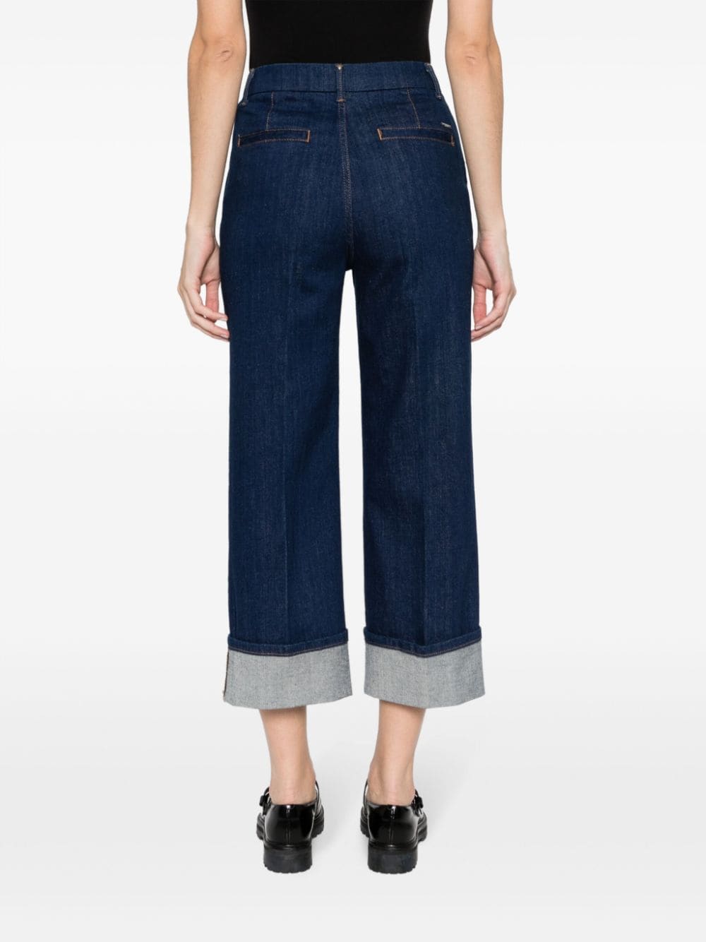 Shop Liu •jo Cropped Straight-leg Jeans In Blue