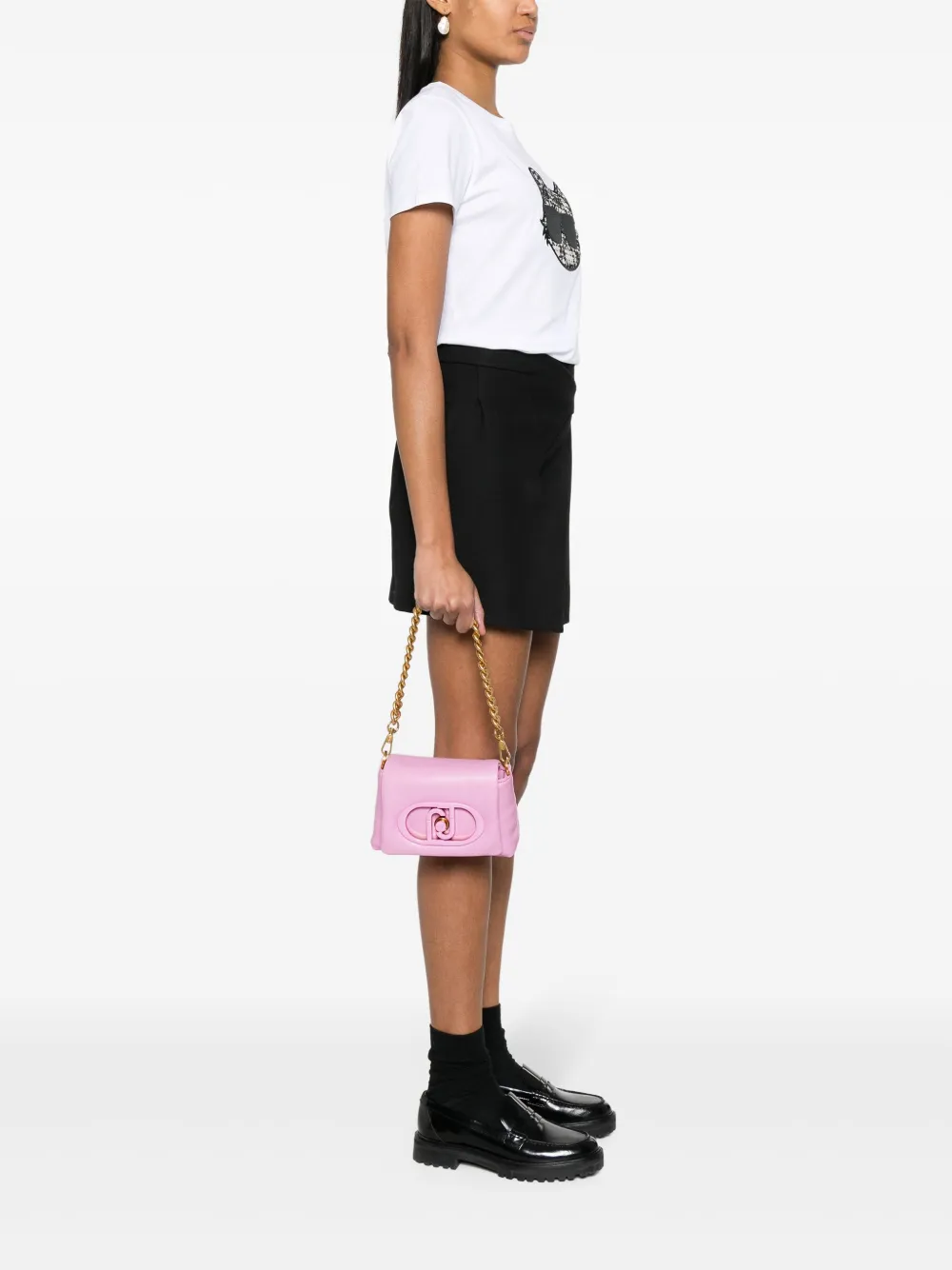 LIU JO Crossbodytas met logoplakkaat - Roze