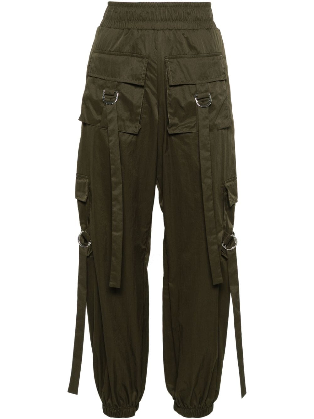 Shop Liu •jo D-rings Buckles Cargo Pants In Green