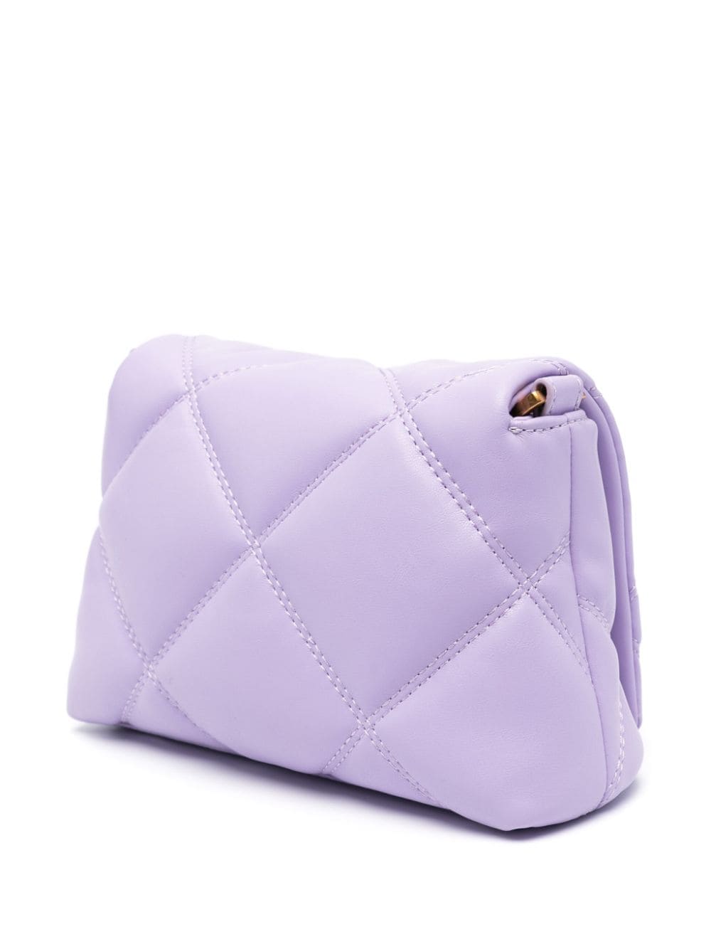 Shop Liu •jo Logo-plaque Quilted Crossbody Bag In Purple