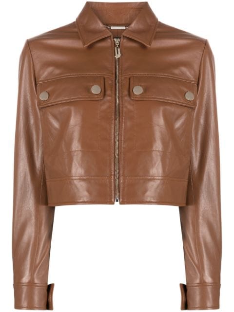 LIU JO cropped leather jacket