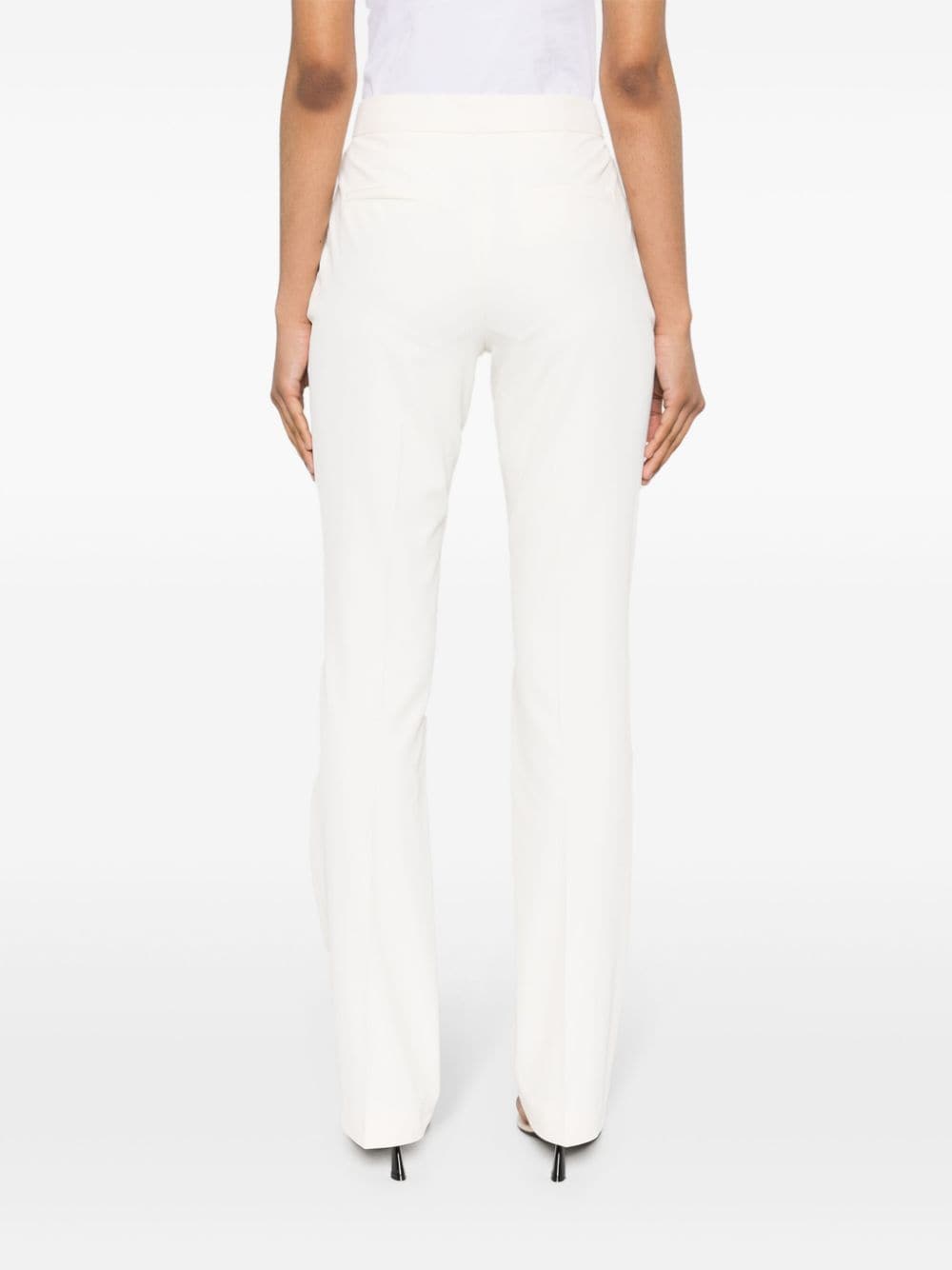 Shop Liu •jo Twill Straight-leg Trousers In Neutrals