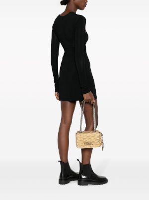 Versace Jeans Couture Black Patent Buckle Shoulder Bag - ShopStyle