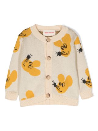 Bobo Choses インターシャニット カーディガン | ニュートラル | FARFETCH JP