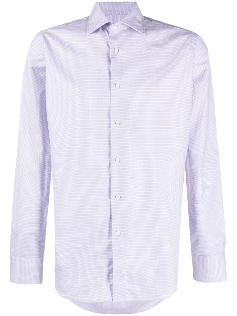 Canali spread-collar cotton shirt - Violett