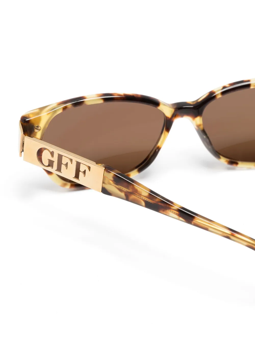 Pre-owned Gianfranco Ferre Home Logo-engraved Tortoiseshell Sunglasses In Brown