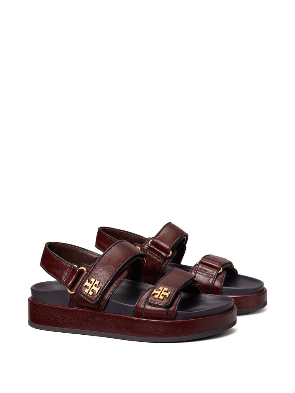 Image 2 of Tory Burch Kira logo-plaque leather sandals