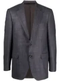 Canali single-breasted plaid blazer - Blue