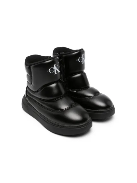 Calvin Klein Kids logo-print padded boots