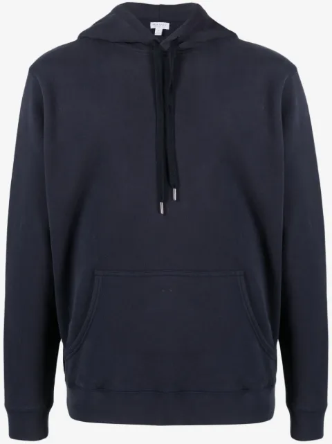 Sunspel drawstring-fastening cotton hoodie