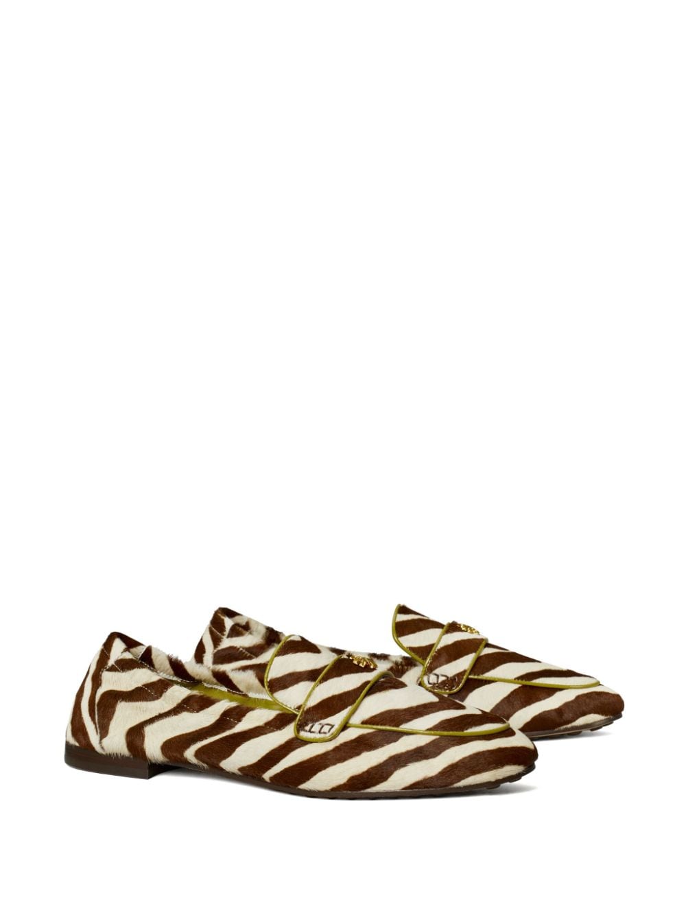 Shop Tory Burch Ballet Zebra-print Loafers In Brown