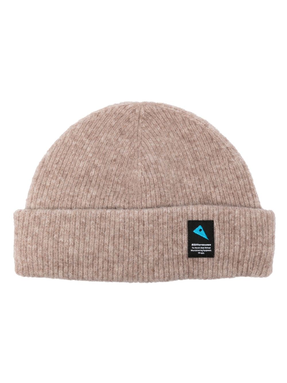 KLÄTTERMUSEN LOGO-PATCH KNITTED BEANIE