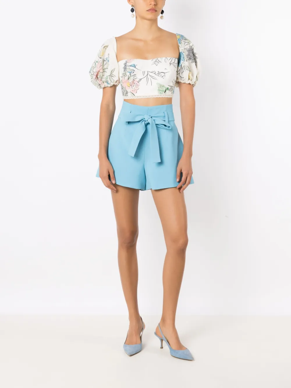 Martha Medeiros Short Lorena de crepe com cinto | Mini shorts | Image 2