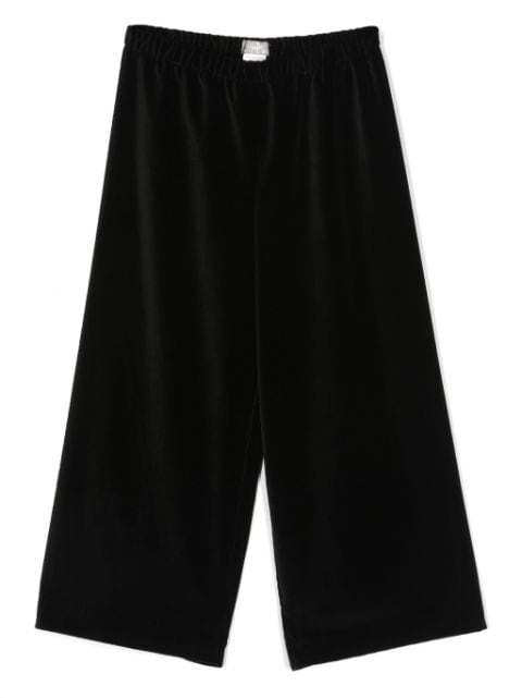 velvet culotte trousers