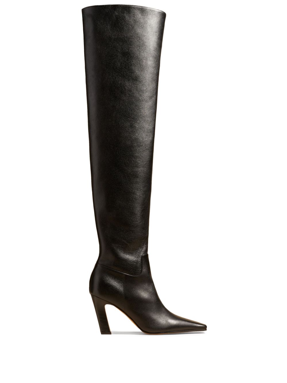 Shop Khaite Marfa 85mm Leather Over-the-knee Boots In Black