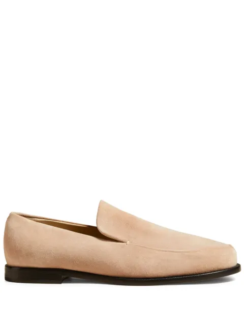 KHAITE Alessio suede loafers