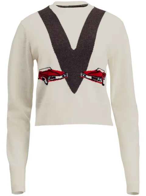 KHAITE Mavis jacquard-knit cashmere jumper