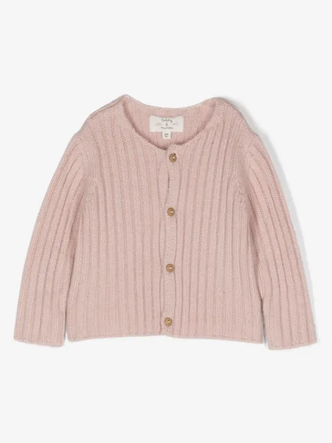 TEDDY & MINOU ribbed-knit long-sleeved cardigan