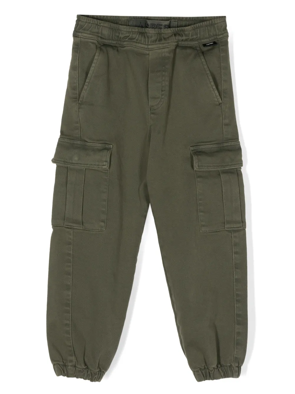 Aspesi Kids' Tapered-leg Cargo Jeans In Green