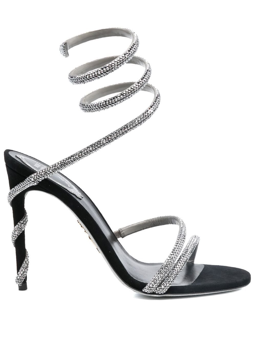 René Caovilla Margot sandalen verfraaid met kristallen - Zwart