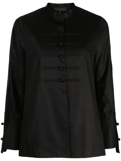 SHIATZY CHEN camisa de popelina con botones de nudo