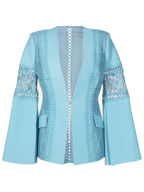 Martha Medeiros Blazer com detalhe de renda