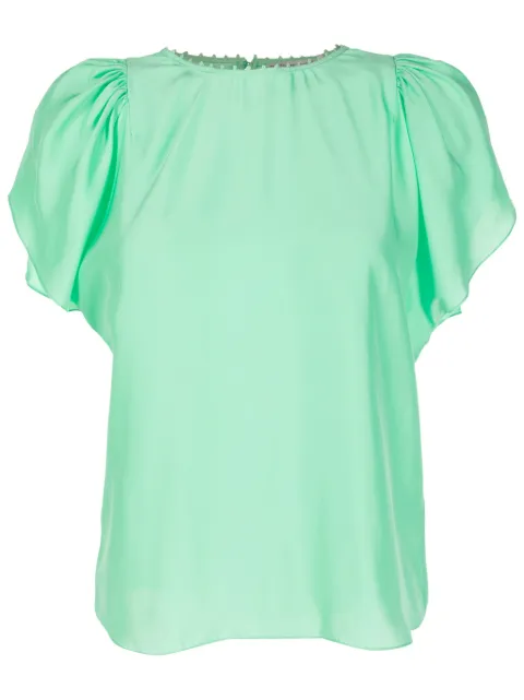 Martha Medeiros Blusa de seda com franzido