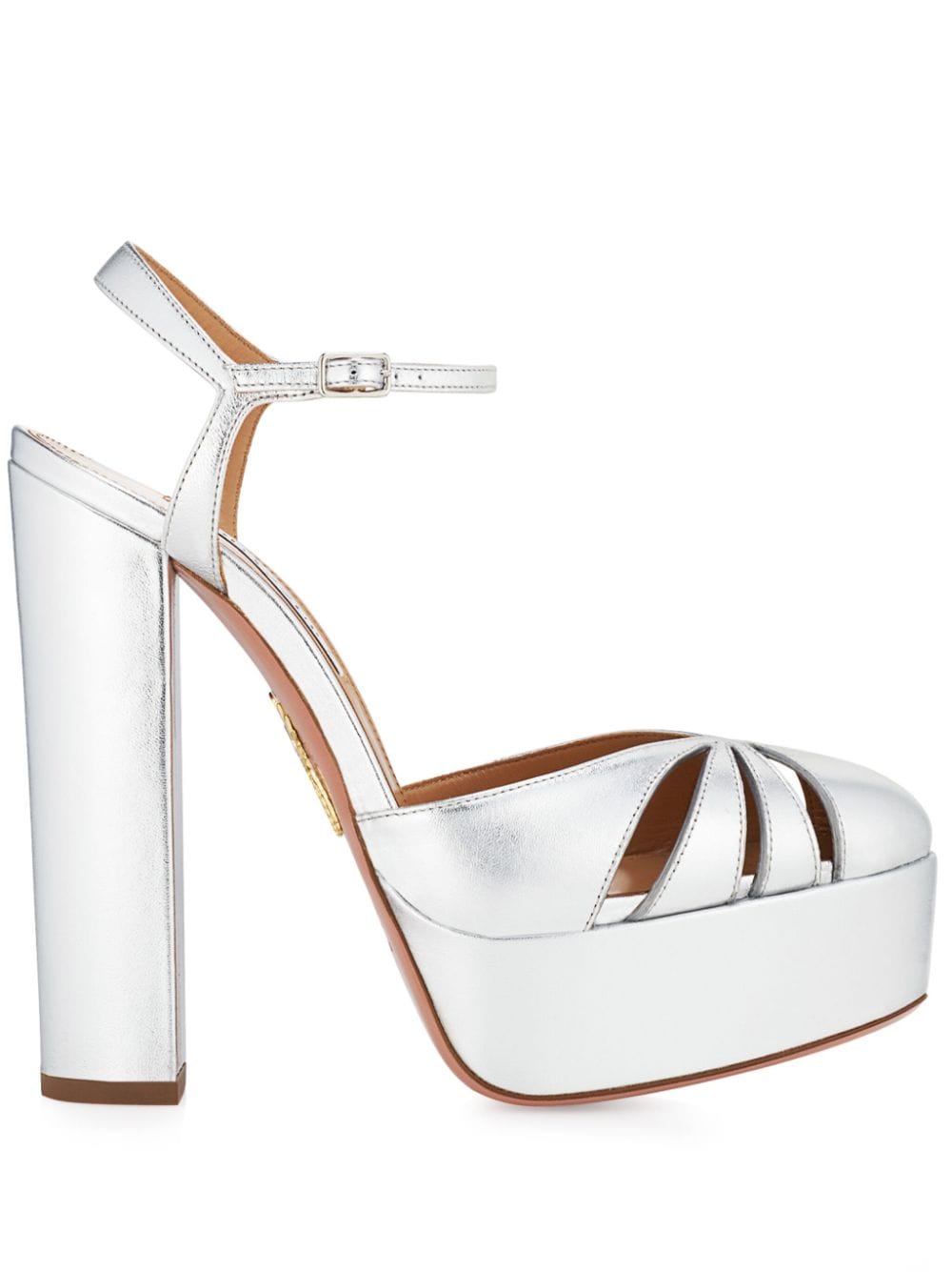 Aquazzura Olympia sandalen met plateauzool Zilver