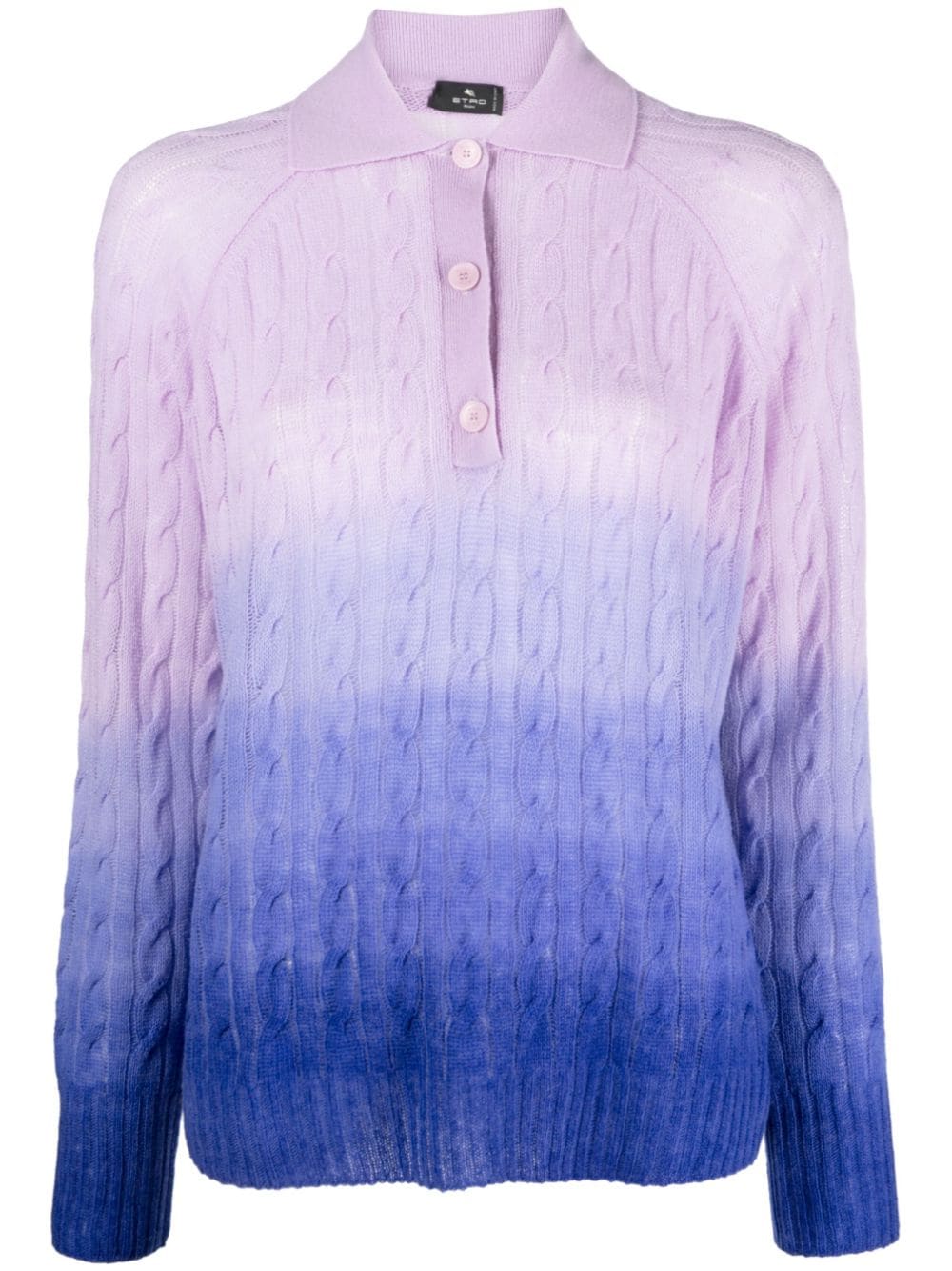 Shop Etro Ombré-effect Wool Jumper In Purple